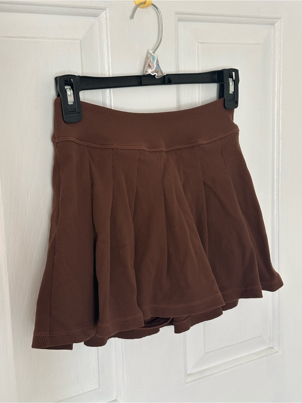PacSun Brown Ribbed Pleated Mini Skirt